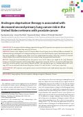 Cover page: Androgen deprivation therapy is associated with decreased second primary lung cancer risk in the United States veterans with prostate cancer