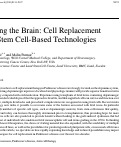 Cover page: Repairing the Brain: Cell Replacement Using Stem Cell-Based Technologies