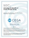 Cover page: Unlocking the Benefits of Credit Through Saving