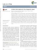 Cover page: A lateral electrophoretic flow diagnostic assay