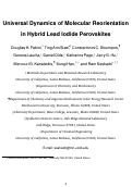Cover page: Universal Dynamics of Molecular Reorientation in Hybrid Lead Iodide Perovskites