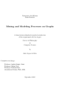 Cover page: Mining and Modeling Processes on Graphs