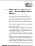 Cover page: Deletion of Gpr27 in vivo reduces insulin mRNA but does not result in diabetes.