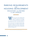 Cover page: Parking Requirements and Housing Development: Regulation and Reform in Los Angeles
