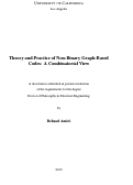 Cover page: Theory and Practice of Non-Binary Graph-Based Codes: A Combinatorial View
