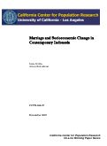 Cover page: Marriage and Socioeconomic Change in Contemporary Indonesia