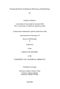 Cover page: Choguita Rarámuri (Tarahumara) Phonology and Morphology