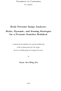Cover page: Body Pressure Image Analyses: Static, Dynamic, and Sensing Strategies for a Pressure Sensitive Bedsheet