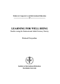 Cover page: Learning for Well Being Studies Using the International Adult Literacy Survey