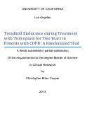Cover page: Treadmill Endurance during Treatment with Tiotropium for Two Years in Patients with COPD: A Randomized Trial