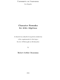 Cover page: Character formulas for 2-Lie algebras