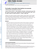 Cover page: The Healthy Communities Study Nutrition Assessments: Child Diet and the School Nutrition Environment.