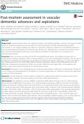 Cover page: Post-mortem assessment in vascular dementia: advances and aspirations