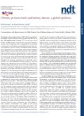 Cover page: Obesity, preterm birth and kidney disease: a global epidemic.