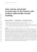 Cover page: Joint velocity and density reconstruction of the Universe with nonlinear differentiable forward modeling