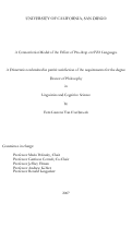 Cover page: A connectionist model of the effect of pro-drop on SVO languages
