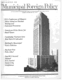 Cover page: Bulletin of Municipal Foreign Policy - Summer / Autumn 1987