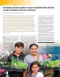 Cover page: Community and home gardens increase vegetable intake and food security of residents in San Jose, California