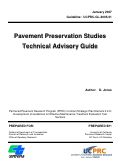 Cover page: Pavement Preservation Studies Technical Advisory Guide