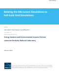 Cover page: Relating the Microcosm Simulations to Full-Scale Grid Simulations