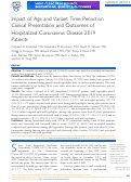 Cover page: Impact of Age and Variant Time Period on Clinical Presentation and Outcomes of Hospitalized Coronavirus Disease 2019 Patients.