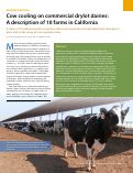 Cover page: Cow cooling on commercial drylot dairies: A description of 10 farms in California