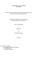 Cover page: The Perceptions of Globalization at a Public Research University Computer Science Graduate Department