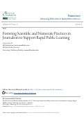 Cover page: Fostering Scientific and Numerate Practices in Journalism to Support Rapid Public Learning