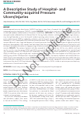 Cover page: A Descriptive Study of Hospital- and Community-acquired Pressure Ulcers/Injuries.