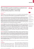 Cover page: Effect of COVID-19 pandemic lockdowns on planned cancer surgery for 15 tumour types in 61 countries: an international, prospective, cohort study