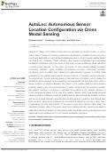 Cover page: AutoLoc: Autonomous Sensor Location Configuration via Cross Modal Sensing