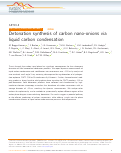 Cover page: Detonation synthesis of carbon nano-onions via liquid carbon condensation