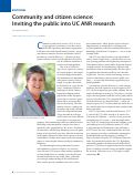 Cover page: Community and citizen science: Inviting the public into UC ANR research