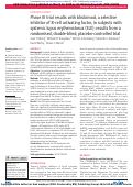 Cover page: Phase III trial results with blisibimod, a selective inhibitor of B-cell activating factor, in subjects with systemic lupus erythematosus (SLE): results from a randomised, double-blind, placebo-controlled trial