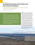 Cover page: Ecological transitions at the Salton Sea: Past, present and future