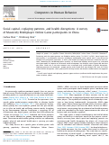 Cover page: Social capital, coplaying patterns, and health disruptions: A survey of Massively Multiplayer Online Game participants in China