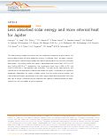 Cover page: Less absorbed solar energy and more internal heat for Jupiter