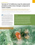 Cover page: Surveys of 12 California crops for phytoseiid predatory mites show changes compared to earlier studies