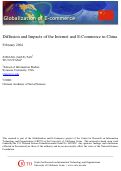 Cover page: Diffusion and Impacts of the Internet and E-Commerce in Ch