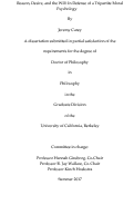Cover page: Reason, Desire, and the Will: In Defense of a Tripartite Moral Psychology