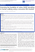Cover page: Assessing the feasibility of online SSVEP decoding in human walking using a consumer EEG headset