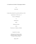 Cover page: A Combinatorial Model of Lagrangian Skeleta