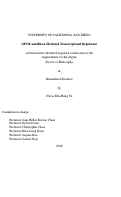 Cover page: GPCR and RhoA-Mediated Transcriptional Regulation