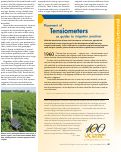 Cover page: Placement of tensiometers as guides to irrigation practices