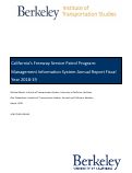 Cover page: California’s Freeway Service Patrol Program:Management Information System Annual Report Fiscal Year 2018-19 
