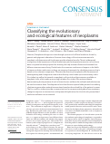 Cover page: Classifying the evolutionary and ecological features of neoplasms