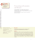 Cover page: Forecasting in Economics and Finance