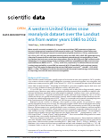 Cover page: A western United States snow reanalysis dataset over the Landsat era from water years 1985 to 2021