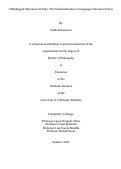 Cover page: Multilingual Education for Sale: The Neoliberalization of Language Education Policy