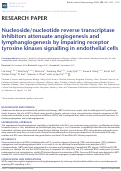 Cover page: Nucleoside/nucleotide reverse transcriptase inhibitors attenuate angiogenesis and lymphangiogenesis by impairing receptor tyrosine kinases signalling in endothelial cells